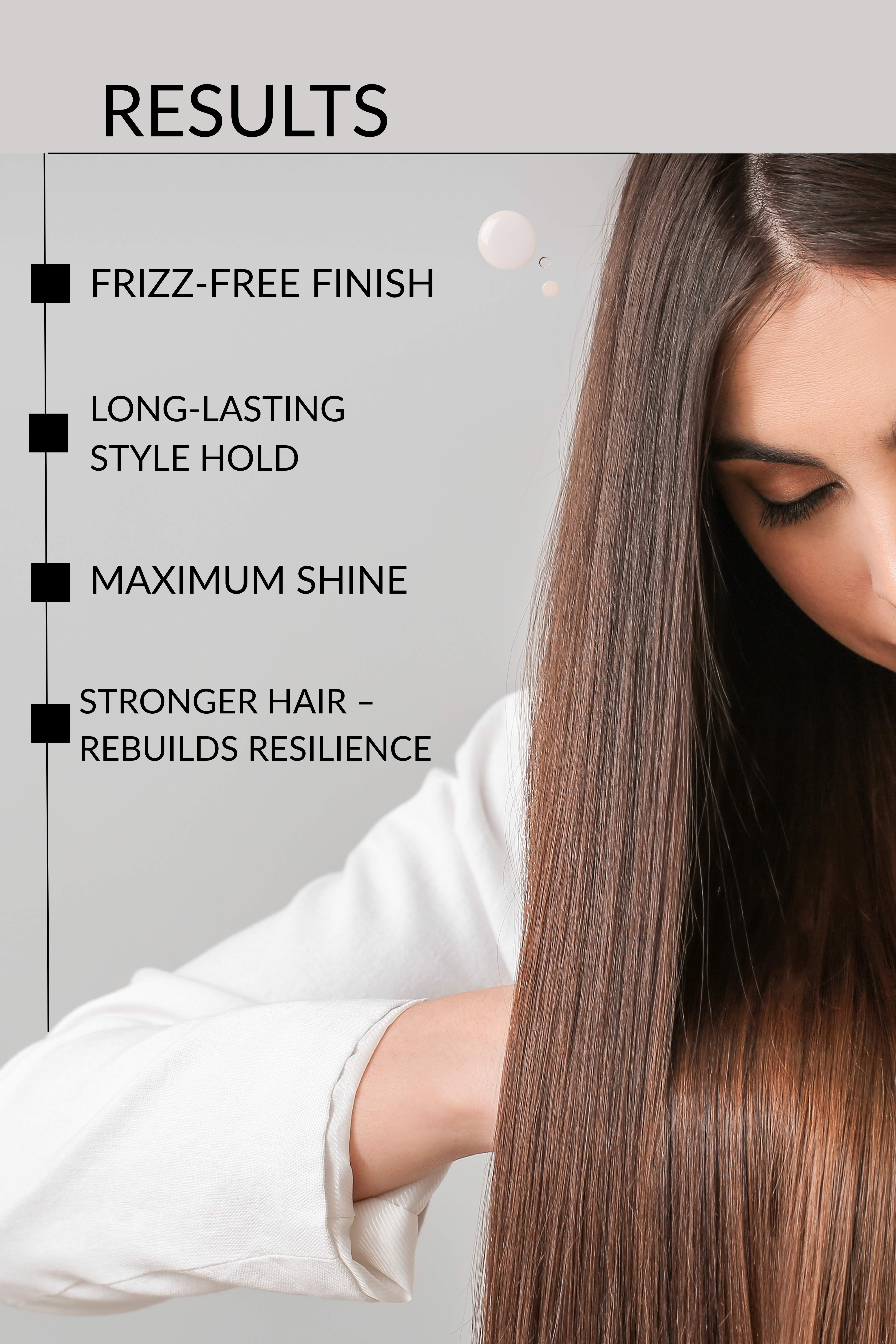 Oil drop on hair